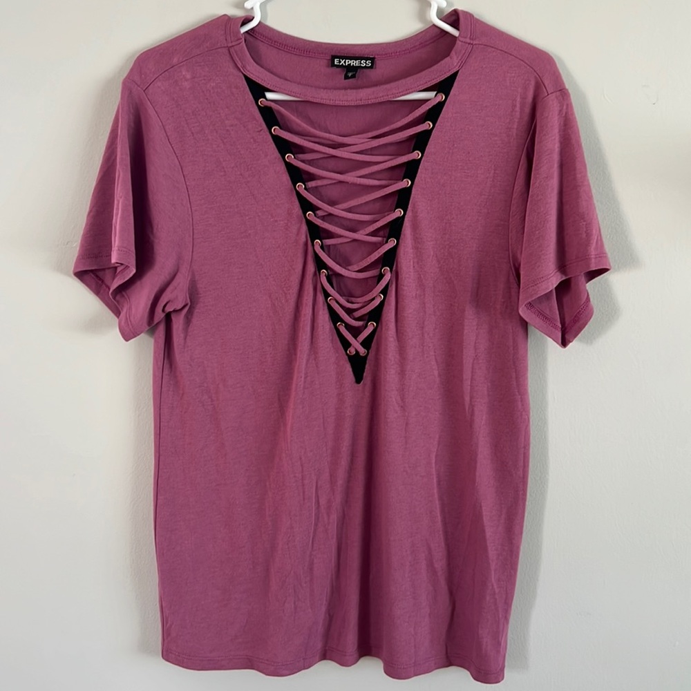 Small shirt with deep v-neck